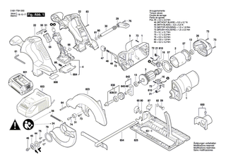BOSCH Einschub-Akkupaket BBS MR 18V, 4,0Ah, LI | Ersatzteile f�r GST 18 V-LI S, GST 18 V-LI B - 1607A350M0