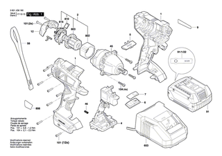 BOSCH Einschub-Akkupaket BBS MR-L, 18V, 2,0 Ah | Ersatzteile f�r GSA 18 V-LI C - 2607336851