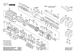 BOSCH Zweilochmutterndreher | Ersatzteile f�r Geradschleifer, 2 242 - 2607950022