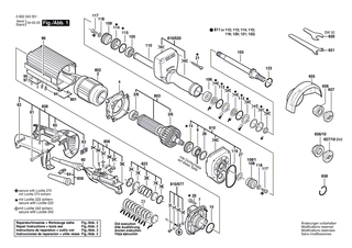 BOSCH Zweilochmutterndreher | Ersatzteile f�r Geradschleifer, 2 242 - 2607950022