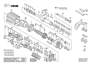 BOSCH Zweilochmutterndreher | Ersatzteile f�r Geradschleifer, 2 242 - 2607950022