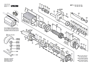 BOSCH Zweilochmutterndreher | Ersatzteile f�r Geradschleifer, 2 242 - 2607950022