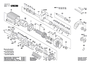 BOSCH Zweilochmutterndreher | Ersatzteile f�r Geradschleifer, 2 242 - 2607950022