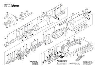 BOSCH Zweilochmutterndreher | Ersatzteile f�r Geradschleifer, 2 242 - 2607950022