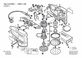 BOSCH Schalter | Ersatzteile für PEX 11 AE | 2607200260