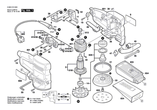 BOSCH Schieber | Ersatzteile für PEX 420 AE, PEX 15 AE - 2608005043
