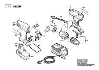 BOSCH Halter | Ersatzteile f�r GSR 12 V, GSR 9,6 V - 2608040079