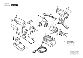 BOSCH Halter | Ersatzteile f�r GSR 12 V, GSR 9,6 V - 2608040079