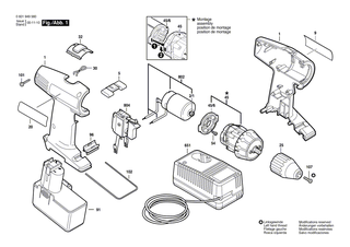 BOSCH Halter | Ersatzteile f�r GSR 12 V, GSR 9,6 V - 2608040079