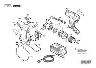 BOSCH Halter | Ersatzteile f�r GSR 12 V, GSR 9,6 V - 2608040079