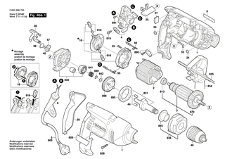 BOSCH Halterahmen | Ersatzteile f�r GSB 13, GSB 13 RE - 2608040120