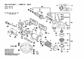 BOSCH Netzanschlussleitung EU 4,15m 2 x 1,0mm H07 RN-F | Ersatzteile fr PWS 13-125 C | 1607000227