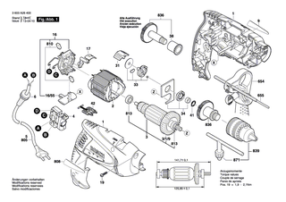 BOSCH Umschalter | Ersatzteile für PSB 500, PSB 550 RE - 2609002160