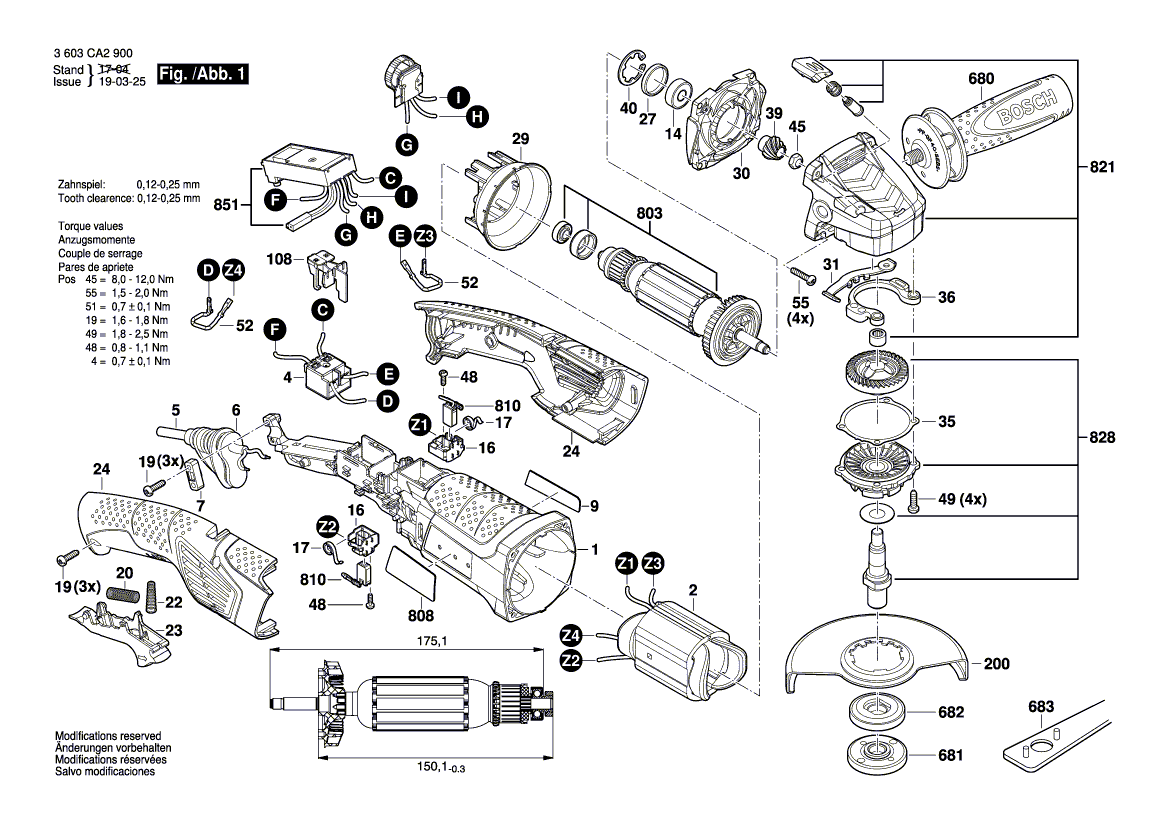 Gws 750 125 bosch схема