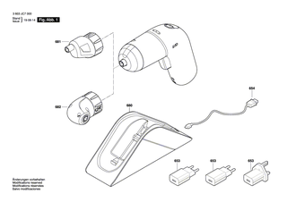 BOSCH Hw-Winkelgetriebe | Ersatzteile f�r IXO 3, IXO 4 - 2609002364