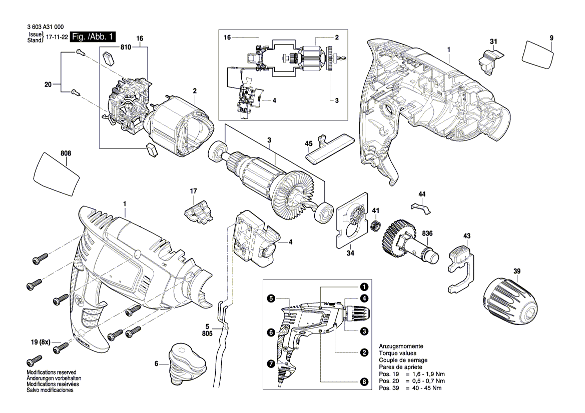 Piastra Spazzole Supporto Carbone Per Bosch Gsb 18-2,Psb 500 Re - Foto 10