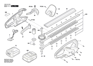 BOSCH Messersatz | Ersatzteile für AHS 45-15 LI - 2609006403