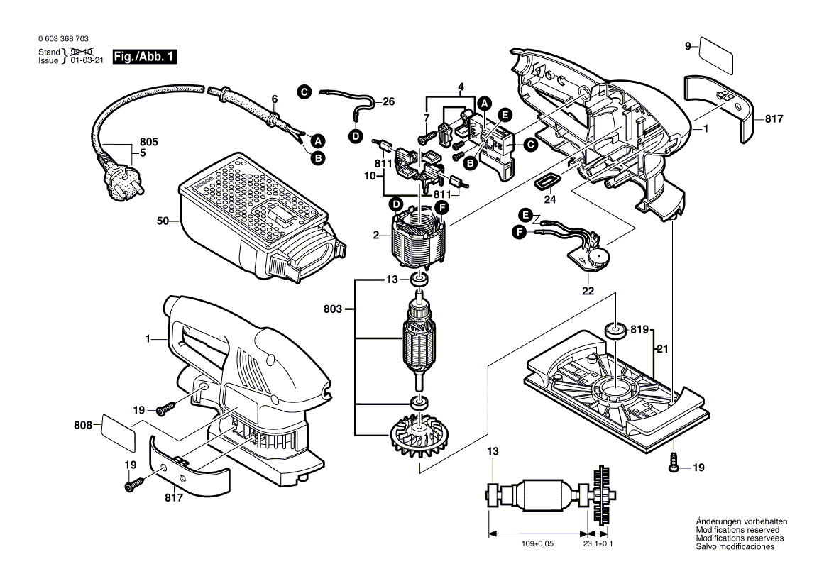 BOSCH Schleifplatte | Ersatzteile für PSS 240 AE - 0603368780 | 2608000230