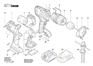 BOSCH Geh�useschale | Ersatzteile f�r GSB 18 VE-2-LI, GSB 14,4 VE-2-LI - 2609100874