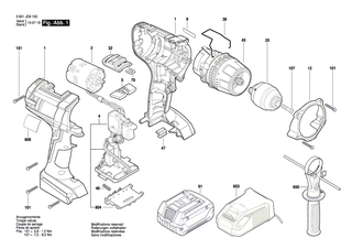 BOSCH Verstellhebel | Ersatzteile f�r GSB 18 VE-2-LI, GSB 14,4 VE-2-LI - 2609100878