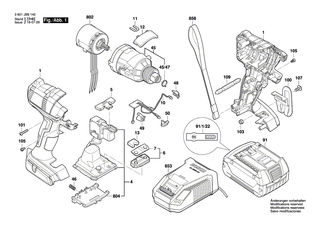 BOSCH Verstellhebel | Ersatzteile f�r GDX 14,4 V-EC, GDX 18 V-EC - 2609101067