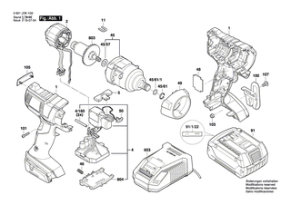 BOSCH Verstellhebel | Ersatzteile f�r GDX 14,4 V-EC, GDX 18 V-EC - 2609101067