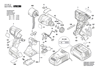 BOSCH Taste | Ersatzteile f�r GDX 14,4 V-EC, GDX 18 V-EC - 2609101068