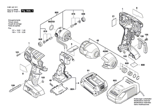 BOSCH Geh�use | Ersatzteile f�r GDR 18 V-LI, GDR 14,4 V-LI - 2609101136