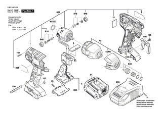 BOSCH Geh�use | Ersatzteile f�r GDR 18 V-LI, GDR 14,4 V-LI - 2609101136