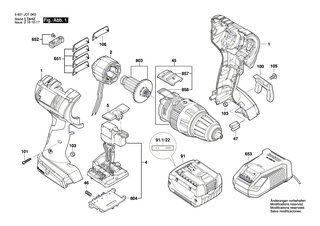 BOSCH Verstellhebel | Ersatzteile fr GSR 14,4 V-EC, GSR 18 V-EC - 2609101227
