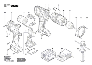 BOSCH Linse | Ersatzteile fr GSB 18 VE-2-LI, GSB 14,4 VE-2-LI - 2609101350