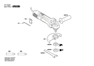 BOSCH Zweilochmutterndreher | Ersatzteile fr GWS 7-100 - 2609110015