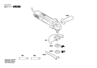 BOSCH Zweilochmutterndreher | Ersatzteile fr GWS 7-100 - 2609110015