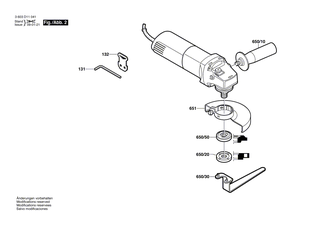 BOSCH Zweilochmutterndreher | Ersatzteile fr GWS 7-100 - 2609110015