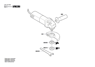 BOSCH Zweilochmutterndreher | Ersatzteile fr GWS 7-100 - 2609110015