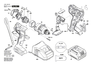 BOSCH Schrauberklinge | Ersatzteile f�r GSR 14,4-2-LI, GSB 14,4-2-LI - 2609110342