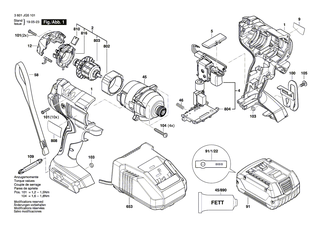 BOSCH Schrauberklinge | Ersatzteile f�r GSR 14,4-2-LI, GSB 14,4-2-LI - 2609110342