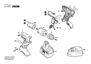 BOSCH Planetengetriebe | Ersatzteile fr PSR 18, PSR 14,4 V - 2609110564