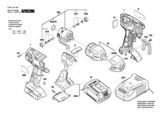 BOSCH Gerteclip | Ersatzteile fr GDR 18 V-LI MF, GDR 18 V-LI - 2609110833
