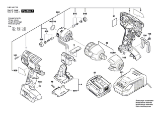 BOSCH Gerteclip | Ersatzteile fr GDR 18 V-LI MF, GDR 18 V-LI - 2609110833