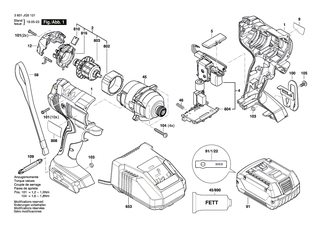BOSCH Mutter | Ersatzteile fr GSR 14,4 V-EC, GSB 14,4 V-EC - 2609110835