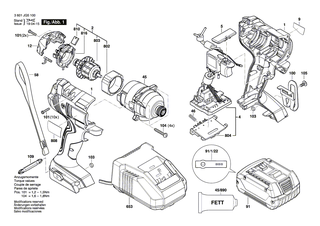 BOSCH Mutter | Ersatzteile fr GSR 14,4 V-EC, GSB 14,4 V-EC - 2609110835