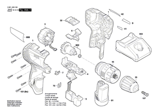 BOSCH Schnellspannbohrfutter | Ersatzteile f�r GSB 10,8-2-LI, GSB 14,4-2-LI - 2609111312