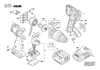 BOSCH Getriebekasten | Ersatzteile f�r GSR 14,4 V-EC, GSR 18 V-EC - 2609111566