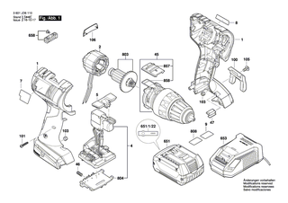 BOSCH Getriebekasten | Ersatzteile f�r GSB 14,4 V-EC, GSB 18 V-EC - 2609111567
