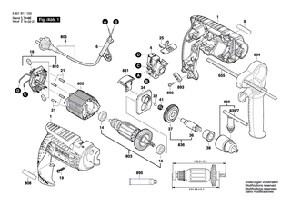 BOSCH Firmenschild GSB 13 RE | Ersatzteile f�r GSB 13 RE - 2609130906