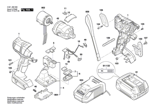 BOSCH Etikett | Ersatzteile f�r GDX 14,4 V-EC, GDX 18 V-EC - 2609133596