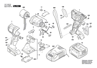 BOSCH Etikett | Ersatzteile f�r GDX 14,4 V-EC, GDX 18 V-EC - 2609133596