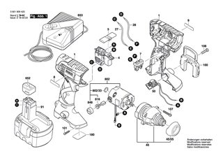 BOSCH Motor 14,4V | Ersatzteile fr GDR 14,4 V, GDS 14,4 V - 2609199047