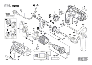 BOSCH Lagerbrcke | Ersatzteile fr GSB 1600 RE - 2609199115